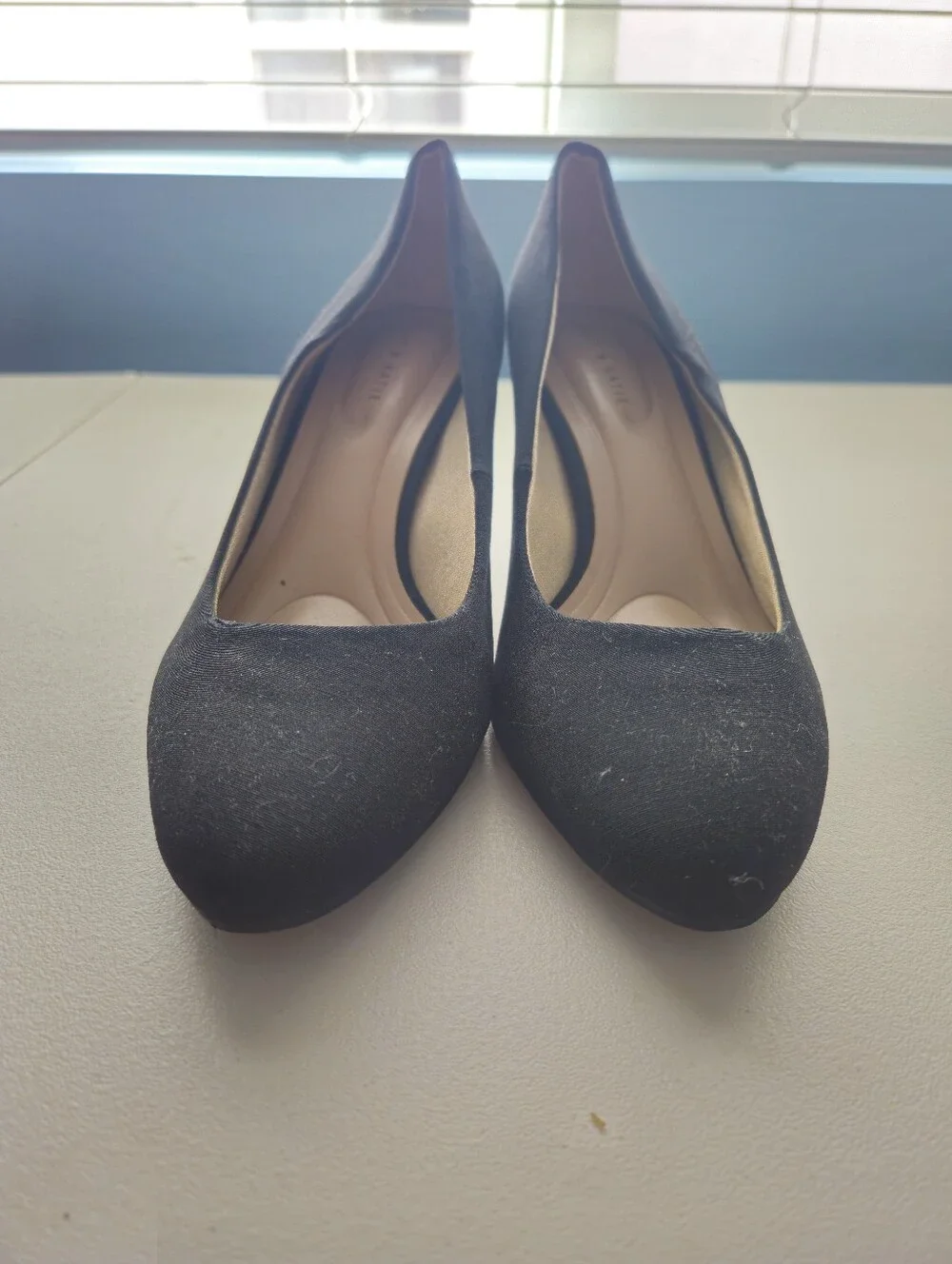 Kelly & Katie Black Pointed-Toe Pumps